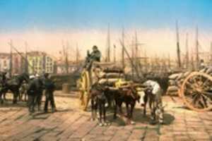 Free download Digital Pastel Drawing of a Cart on a Wharf in Naples free photo or picture to be edited with GIMP online image editor