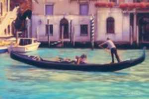 Free download Digital Pastel Drawing of a Gondola on the Grand Canal in Venice free photo or picture to be edited with GIMP online image editor