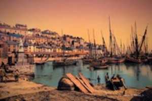 Free download Digital Pastel Drawing of Brixham Harbor in England free photo or picture to be edited with GIMP online image editor