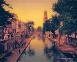 Free download Digital Pastel Drawing of the Hamburgerbrug in Utrecht free photo or picture to be edited with GIMP online image editor