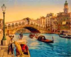 Free download Digital Pastel Drawing of the Rialto Bridge in Venice free photo or picture to be edited with GIMP online image editor