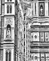 Free download Digital Pencil Drawing of Two Towers of the Basilica di Santa Maria del Fiore in Florence free photo or picture to be edited with GIMP online image editor