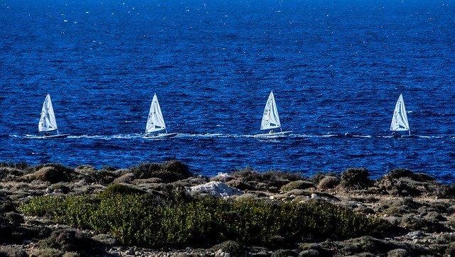 Free download Dinghy Sailing Sea -  free photo or picture to be edited with GIMP online image editor