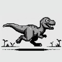 Dino Runner Dinosaur Game  screen for extension Chrome web store in OffiDocs Chromium