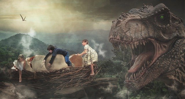 Free download dinosaur children nest fantasy free picture to be edited with GIMP free online image editor