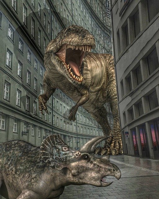 Free download Dinosaurs City -  free illustration to be edited with GIMP free online image editor