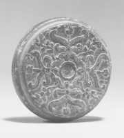 Free download Disk Stone with a Four-Part Design of Palmettes and Branches free photo or picture to be edited with GIMP online image editor