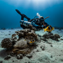 Divers and fish  screen for extension Chrome web store in OffiDocs Chromium
