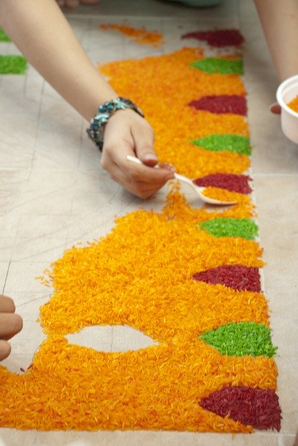 Téléchargement gratuit de Diwali Rangoli Decoration - photo ou image gratuite à éditer avec l'éditeur d'images en ligne GIMP