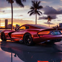Dodge Viper Sunset Live Wallpaper  screen for extension Chrome web store in OffiDocs Chromium