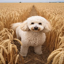 Dog in the middle of a wheat field wallpaper  screen for extension Chrome web store in OffiDocs Chromium
