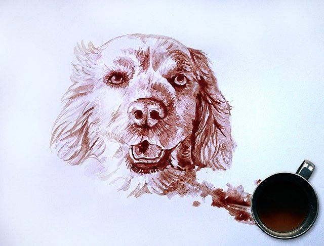 Free download Dog Portrait Coffee Painting -  free photo or picture to be edited with GIMP online image editor