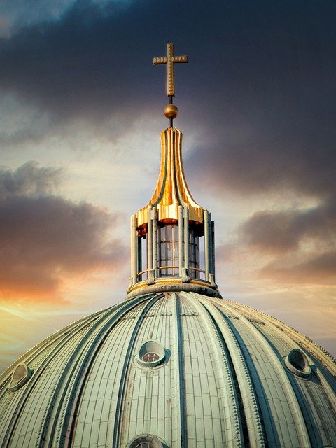 Descărcare gratuită cupolă acoperiș cruce biserică bazilica imagini gratuite pentru a fi editate cu editorul de imagini online gratuit GIMP