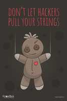 Free download Dont Let Hackers Pull Your Strings poster free photo or picture to be edited with GIMP online image editor