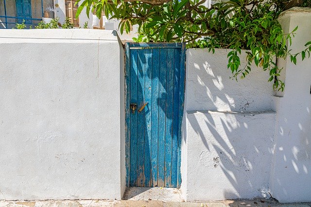 Template Photo Door Blue Greek -  for OffiDocs