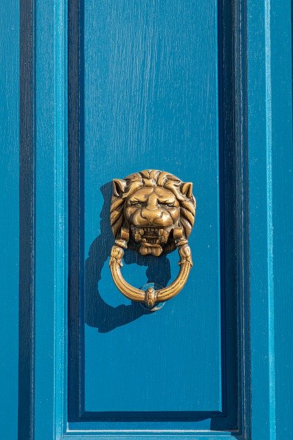 Download grátis Doorknob Lion Door - foto grátis ou imagem para ser editada com o editor de imagens online GIMP