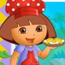 Dora the Cook dress up  screen for extension Chrome web store in OffiDocs Chromium