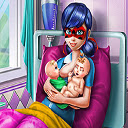 Dotted Girl Twins Birth  screen for extension Chrome web store in OffiDocs Chromium