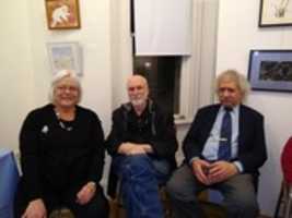 Free download Doug Holder with founders of the Boston National Poetry Festival free photo or picture to be edited with GIMP online image editor