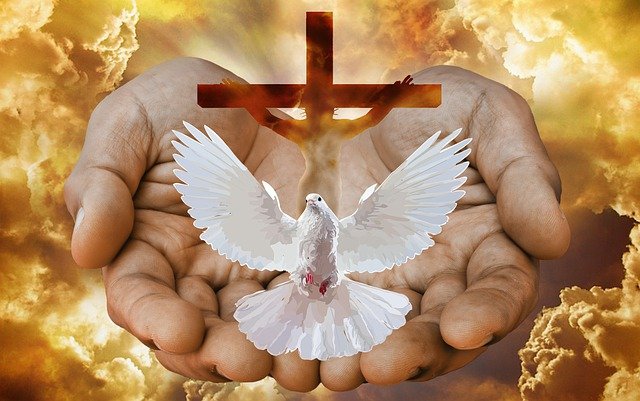 Free download dove cross hands fire god trinity free picture to be edited with GIMP free online image editor