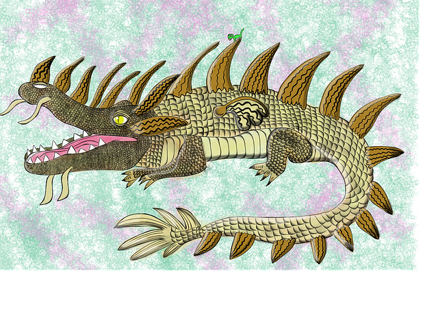 Free download Dragon Crocodile Monster -  free illustration to be edited with GIMP free online image editor