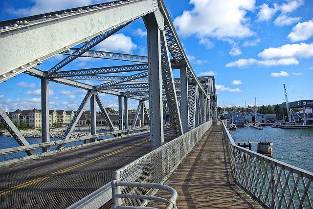 免费下载鲟鱼湾大桥的吊桥 - 可使用 GIMP 在线图像编辑器编辑的免费照片或图片