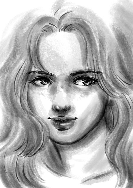 Free download Drawing Portrait Manga -  free illustration to be edited with GIMP free online image editor