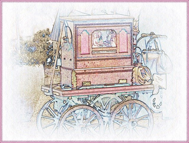 Free download Drawing Street Organ Paint -  free illustration to be edited with GIMP free online image editor