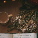 Dried flowers and coffee  screen for extension Chrome web store in OffiDocs Chromium