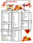 Free download Drinks Bar Menu Template DOC, XLS or PPT template free to be edited with LibreOffice online or OpenOffice Desktop online