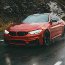 Driving a Red BMW Sportscar on the Wet Road  screen for extension Chrome web store in OffiDocs Chromium
