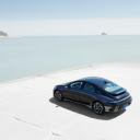 Drone Shot of a Hyundai Ioniq 6 by the Seaside  screen for extension Chrome web store in OffiDocs Chromium