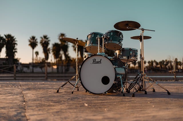 Free download drums music sunset landscape free picture to be edited with GIMP free online image editor
