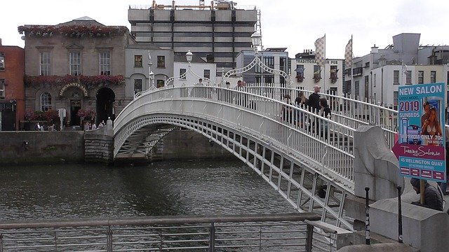 Free download Dublin Ha  Penny Bridge Ireland -  free photo or picture to be edited with GIMP online image editor