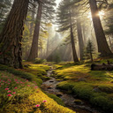 Early morning forest wallpaper  screen for extension Chrome web store in OffiDocs Chromium