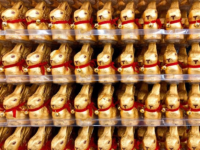 Free download Easter Bunny Chocolate Display -  free photo or picture to be edited with GIMP online image editor