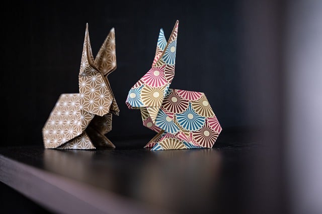 Free download easter bunny rabbit origami paper free picture to be edited with GIMP free online image editor