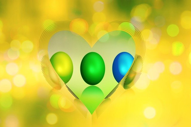 Free download Easter Eggs Heart -  free illustration to be edited with GIMP free online image editor
