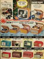 Free download Eatons Catalogue Electronics 1958 - Tape Players, Record Players, Radios... free photo or picture to be edited with GIMP online image editor