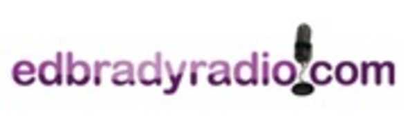 Free download Edbradyradio Logo White Lgr 5 free photo or picture to be edited with GIMP online image editor