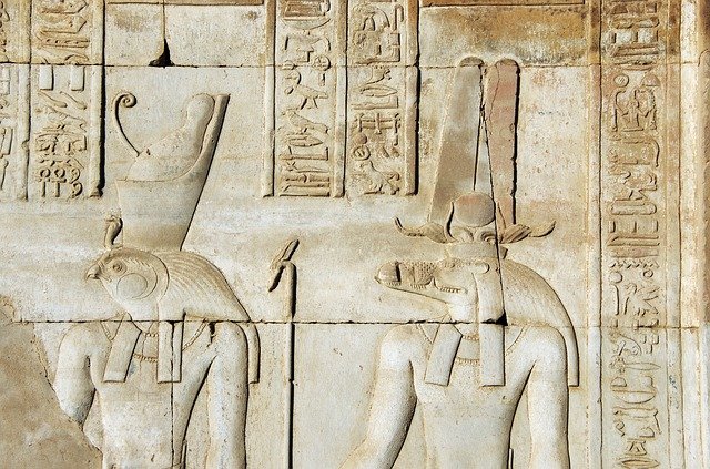 Free download egypt temple kom ombo engravings free picture to be edited with GIMP free online image editor