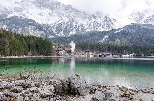 Free download Eibsee Mountains Landscape -  free photo or picture to be edited with GIMP online image editor