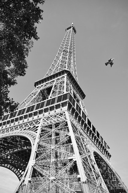 Free download Eifel Tower Black And White Paris -  free photo or picture to be edited with GIMP online image editor