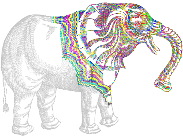 Free download Elephant Abstract Animal -  free illustration to be edited with GIMP free online image editor
