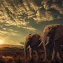 Elephants at Sunset: Gentle Giants of the Dusk  screen for extension Chrome web store in OffiDocs Chromium