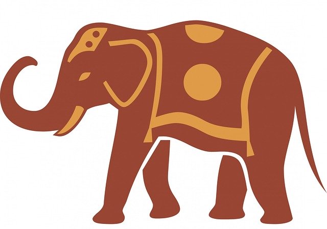 免费下载大象剪影铜 - 使用 GIMP 免费在线图像编辑器编辑的免费插图