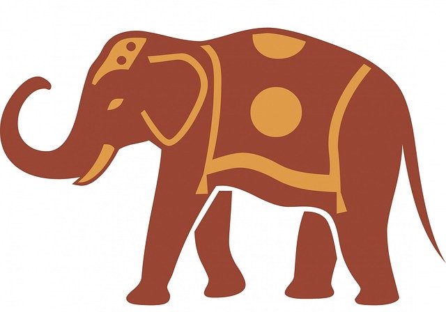 Free download Elephant Silhouette Copper -  free illustration to be edited with GIMP free online image editor