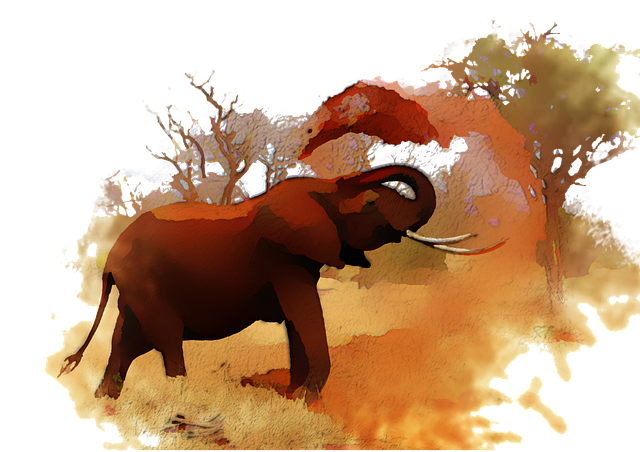 Free download Elephant Watercolor African -  free illustration to be edited with GIMP free online image editor