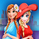 Elsa and Anna Pregnant Mall Shopping  screen for extension Chrome web store in OffiDocs Chromium