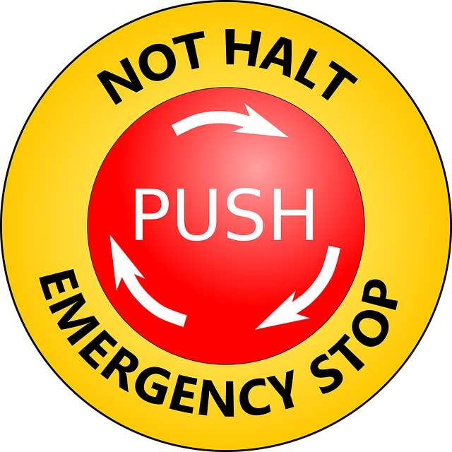 Free download Emergency Stop Pushbutton Button - Free vector graphic on Pixabay free illustration to be edited with GIMP free online image editor